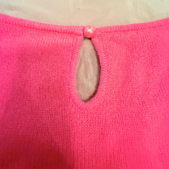 NWOT Talbots 100% Cashmere Audrey 3/4 Sleeve Pink Crew Neck Sweater XS/P $178 - Picture 4 of 10